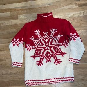 Vintage Wool Snowflake Sweater